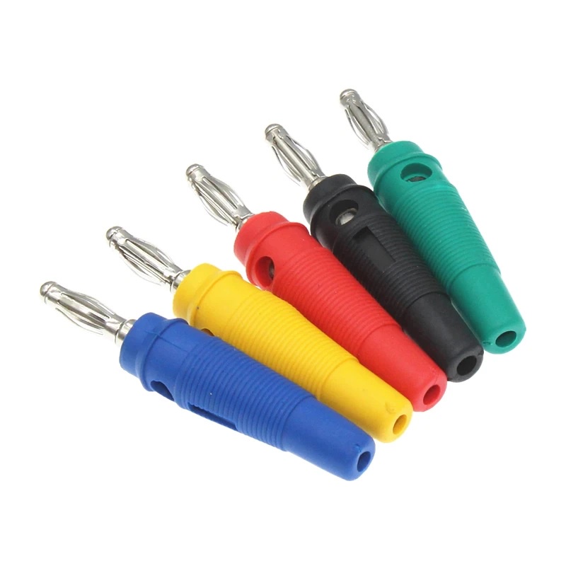 4mm Banana Plug Solderless Connector for Video Musical Speaker Wire Stackable Wire Pin Banana