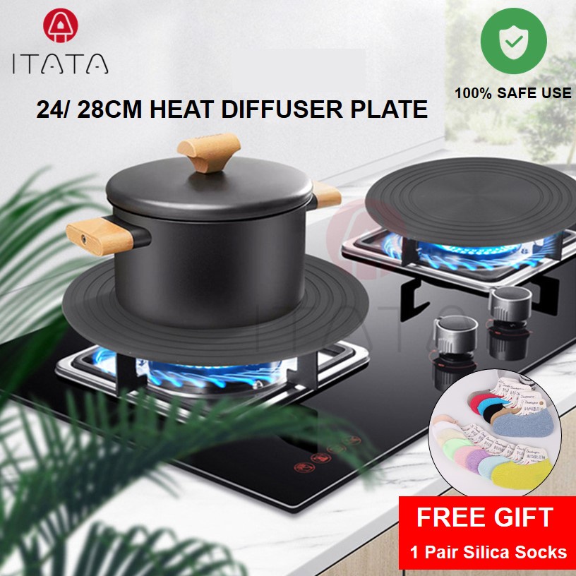 24/ 28cm Heat Conduction 4mm Thick Plate Gas Stove Defrost Aluminum Induction Diffuser Cooktop Besi Tahan Panas Kuali