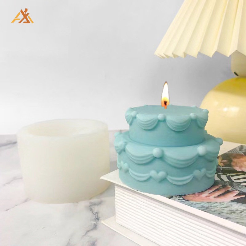 Double layer cake candle mold/cake modeling mold/silicone mold/DIY