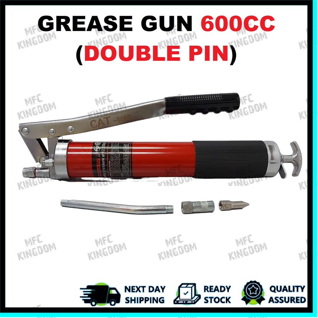 Grease Gun / Hand Grease Gun Pump / Grease Pump / Tool Kit / 600cc / 12000psi / Double Pin