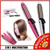 FREE GIFT Nova 3 in1Professional Electric Hair Curler Roller Straightener Waver Crimp Irons Women Styling Tool Hair Curl