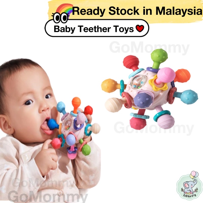 Teether Baby Rattle Manhattan Ball Newborn Baby Rattling Tooth Mainan