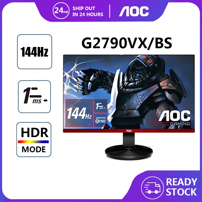 AOC Monitor G2790VX 144Hz Monitor 1ms Response Supports FreeSync Wide