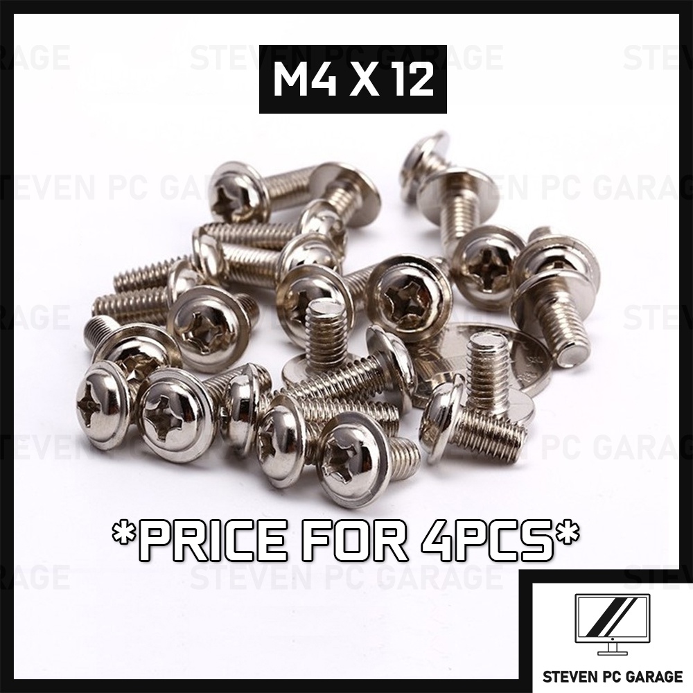 4PCS VESA PC TV LCD Monitor Mounting for PHILIPS Head Screws M4 X 12