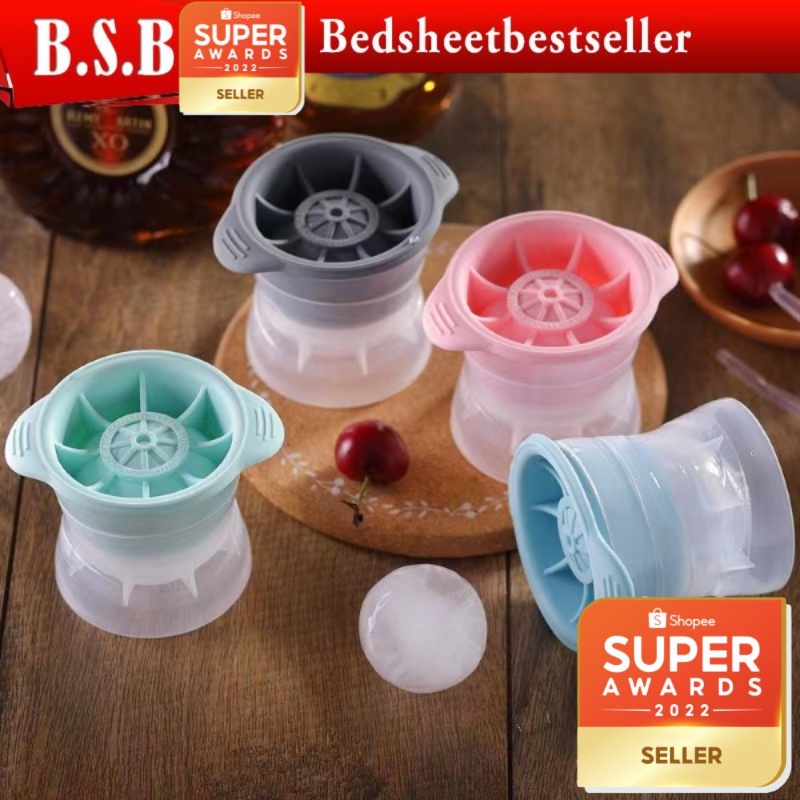 B.S.B Silicone Ice Ball Maker Round Ice Cube Mould Maker Tray Ice Ball Mold Ice Box Acuan Ais Batu Bekas Ais Bulat 冰球模具