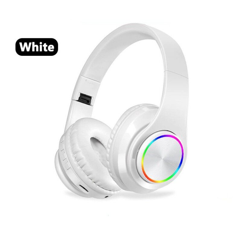 FREE GIFT  B39 Wireless Headset Bluetooth 5.0 Colorful LED Bass Stereo Wireless Headphones Ove-Ear Headphones Earpho