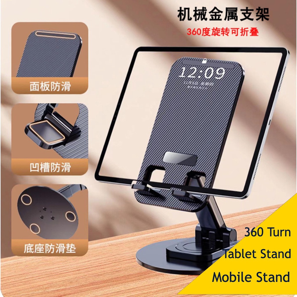 360 Turn Adjustable Tripod Phone Holder Cellphone Mobile Foldable Stand ...