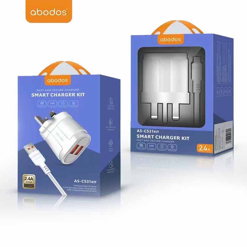 [LOCAL SELLER] EXTRA GIFT ABODOS CHARGER ADAPTER 2.4A MICRO USB DUAL PORT PHONE ADAPTER WALL CHARGERS UNIVERSAL TRAVEL P