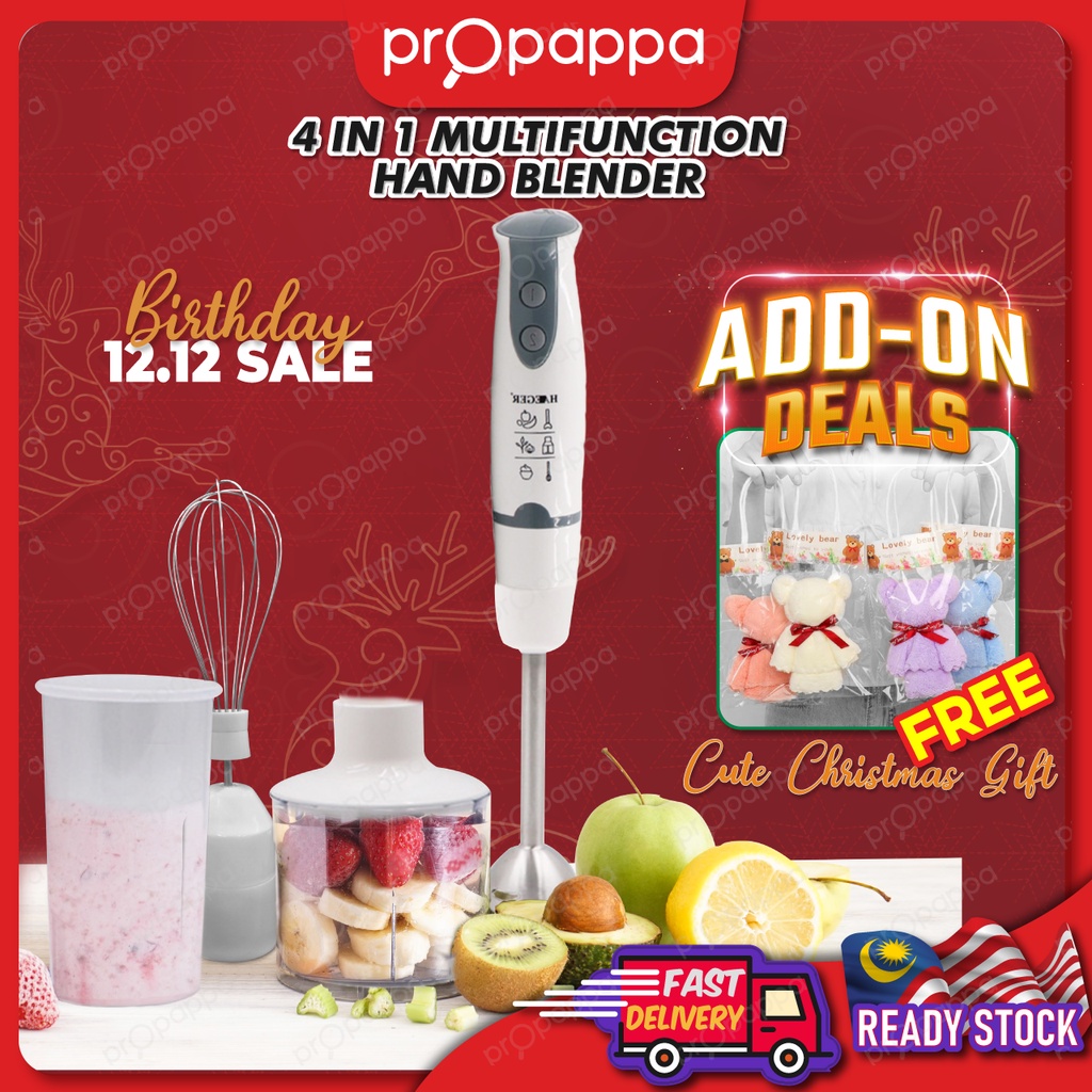 Propappa 4IN1 Food Processor Blender Baby Food Blender Mini Blender
