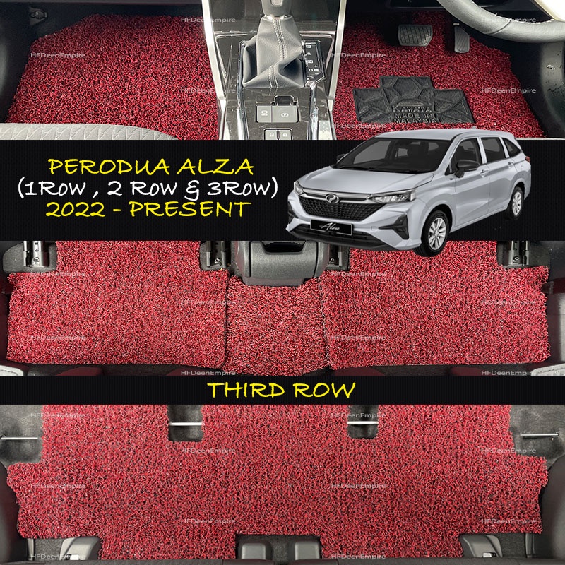 CARPET PERODUA ALZA 2022 - PRESENT (1ROW, 2ROW & 3ROW / 18mm)