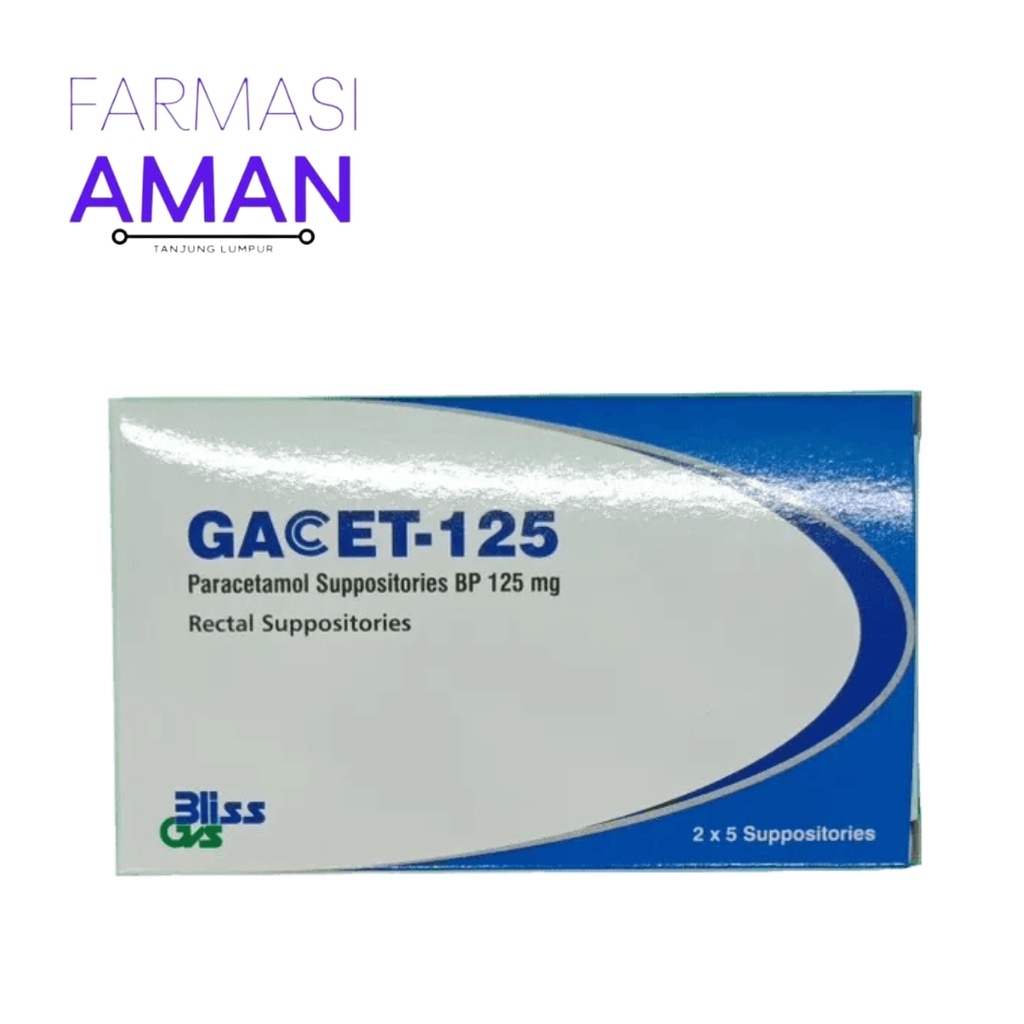 Gacet 125 Paracetamol Suppositories Bp 125mg 2x5s Shopee Malaysia