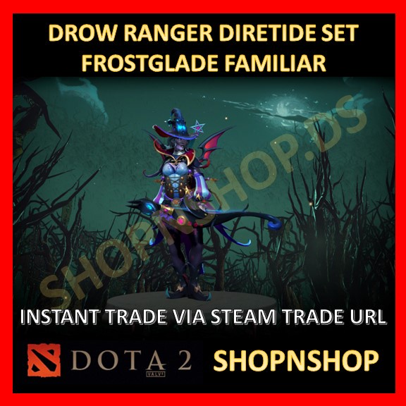 DOTA 2 Drow Ranger (DR) Rare Frostglade Familiar Diretide Set Hallowed
