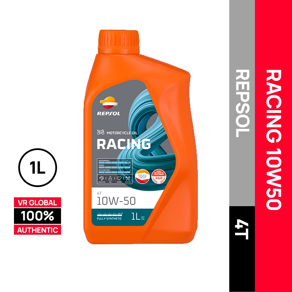 REPSOL 10W50 MOTO RACING 4T ENGINE OIL EUROPE 1L | Shopee Malaysia