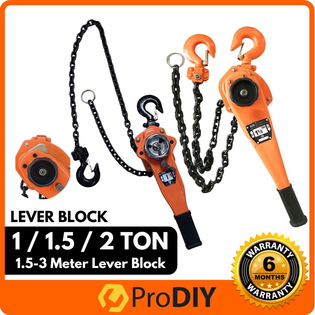 1 / 1.5 / 2 Ton x 1.5m / 3m Lever Block Chain Hoist Hand Operated Lever
