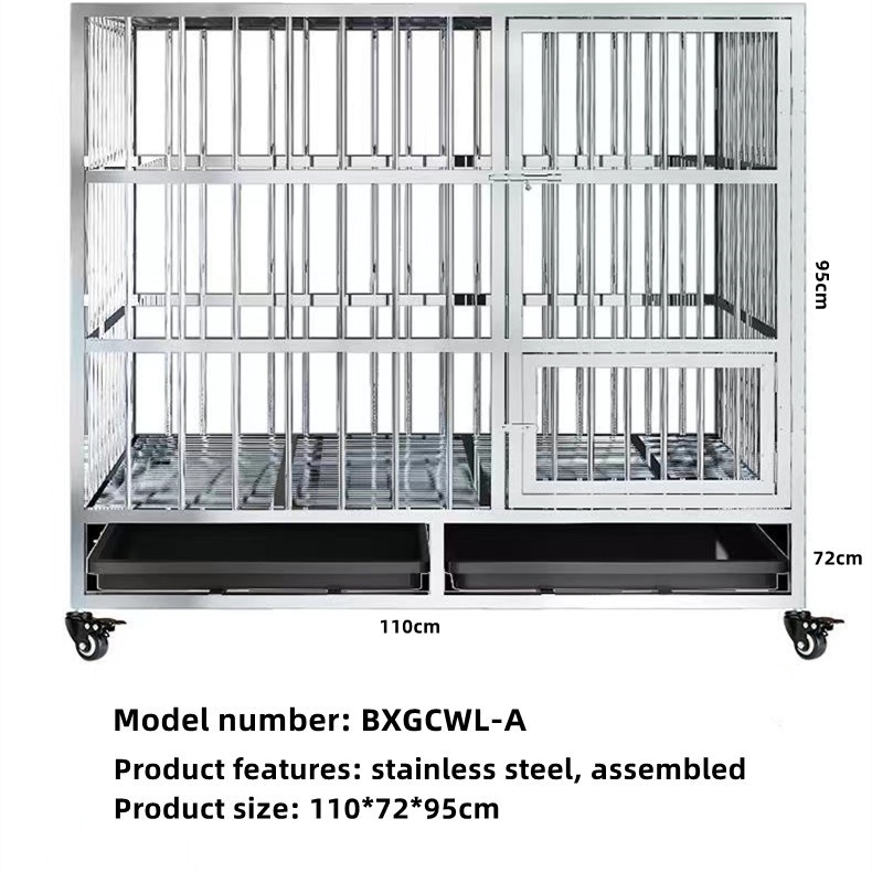 Pet cage Large dog cage Cage anjing besar Stainless steel dog cage
