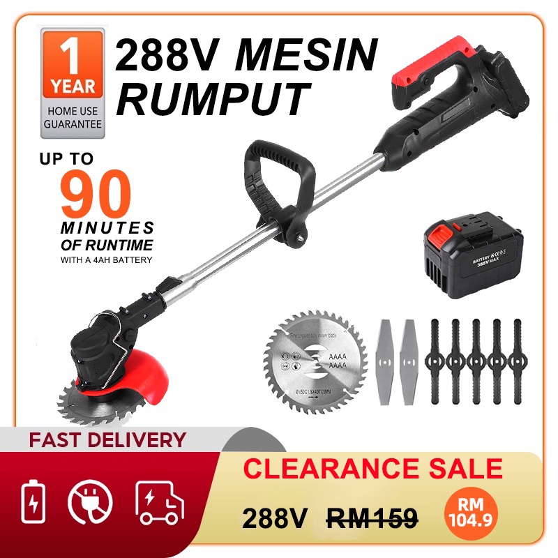 Clearance Sale 388v 288v 188v Mesin Rumput Electric Grass Cutter