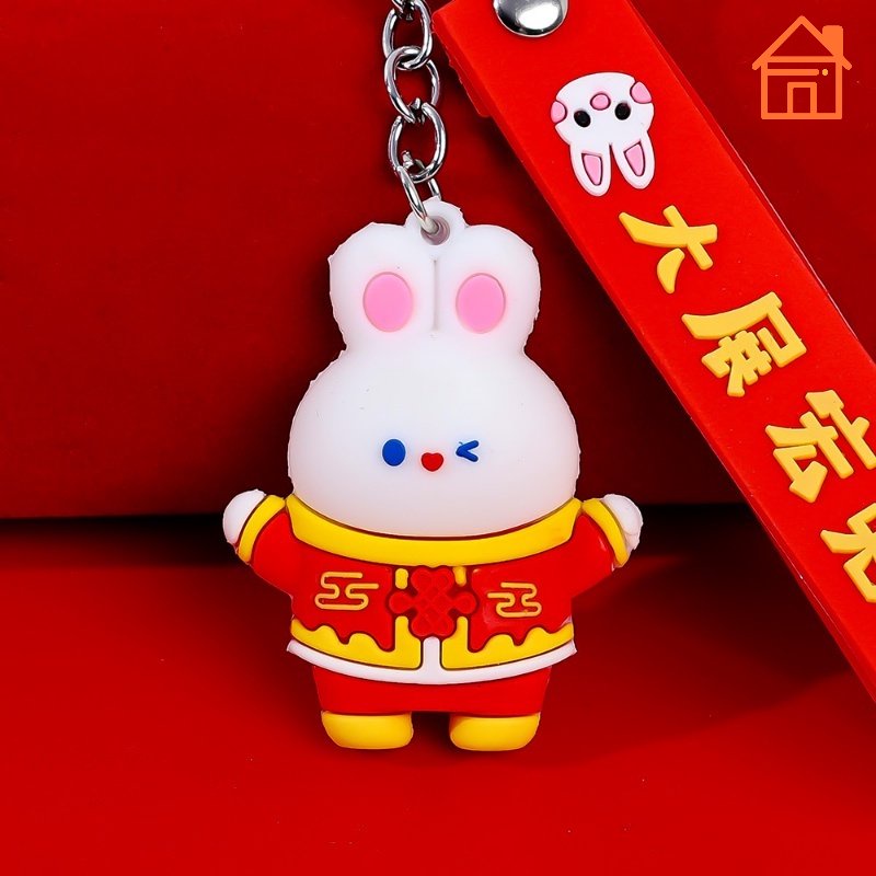 2023 New Year Chinese Zodiac Animals Rabbit Key Chain / Lucky Rabbit