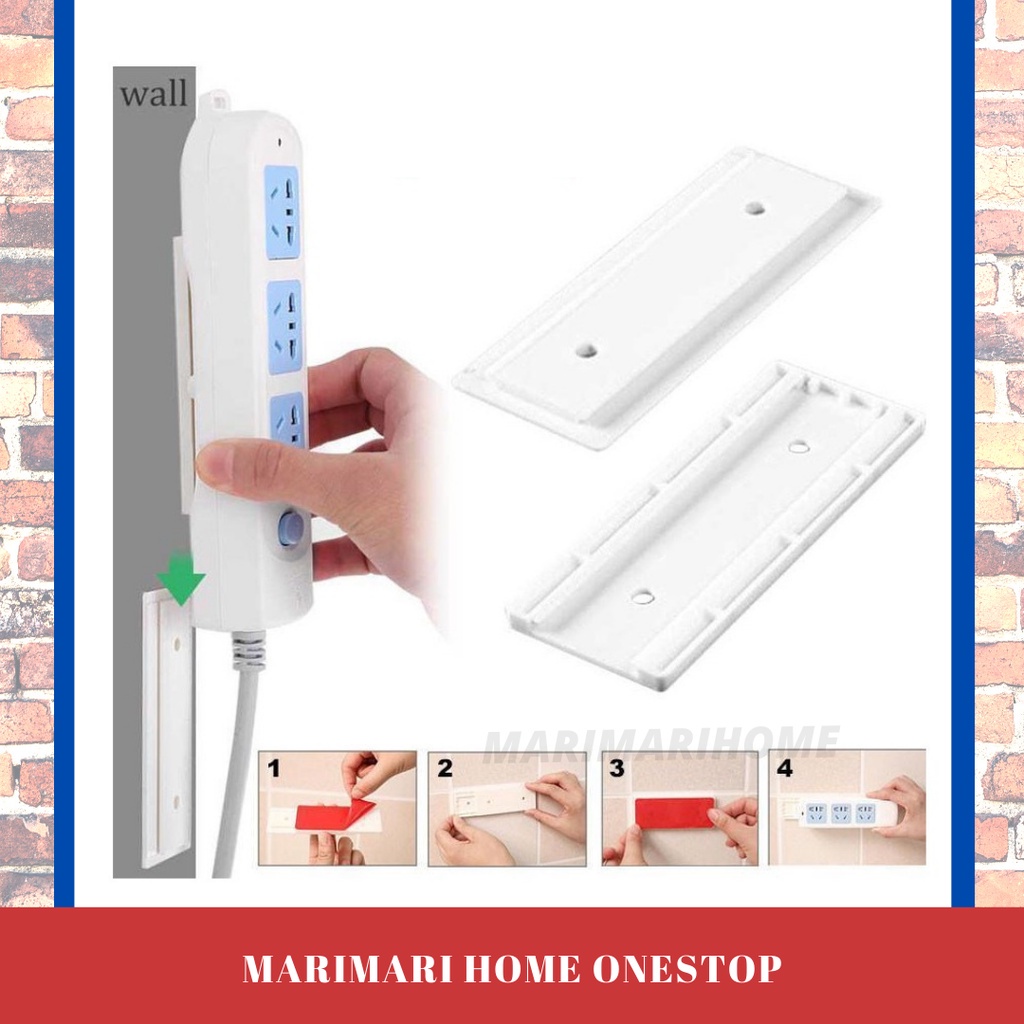 Wall Mounted Power Extension Holder Power Plug Socket Holder Hook