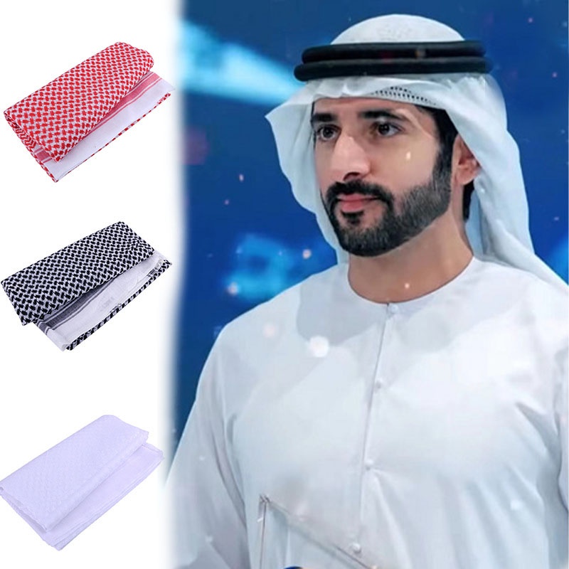 Dubai Traveling Man's Headband Saudi Arabia Headband Set Middle East Worship Hat Headwear United Arab Emirates Men's Scarf Muslim Men's Headband