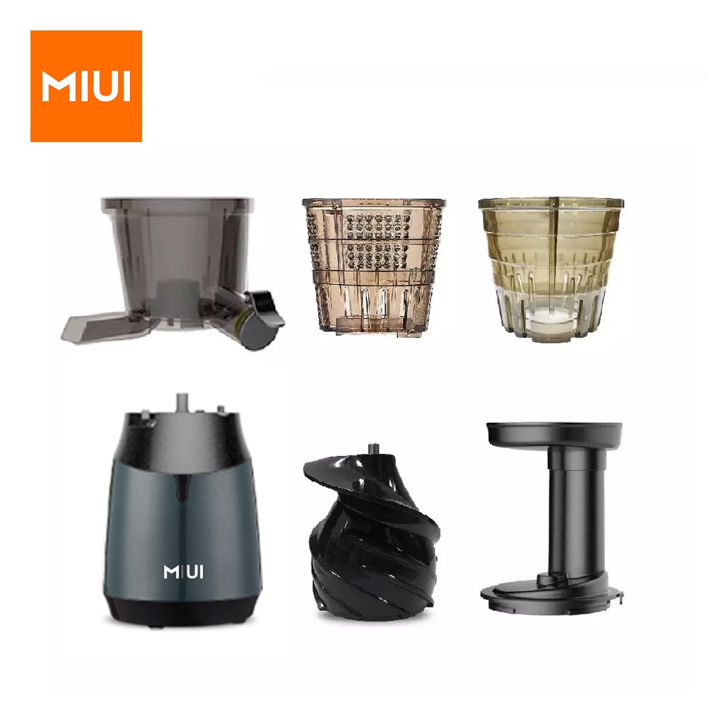 MIUI Juicer Accessories for B11 Slow Juicer Machine (Main Unit / Strainer / Ice Cream Filter / Auger / Feeder cup)