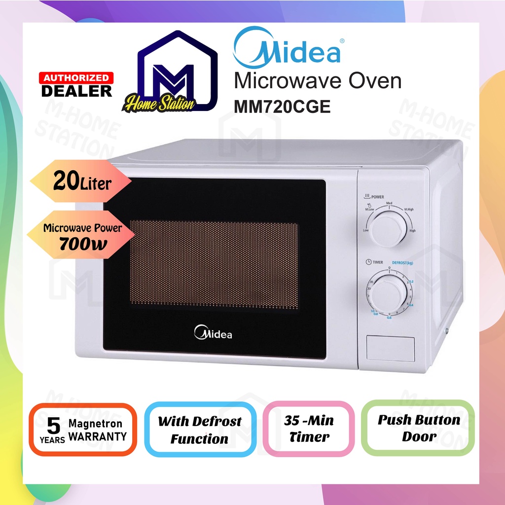 Midea 20L Microwave Oven ( MM720CGE / MM720CGE-BK Black ) MM720CGE-WH MM720CXM or Toshiba ER-SM20(W)MY Ketuhar Elektrik