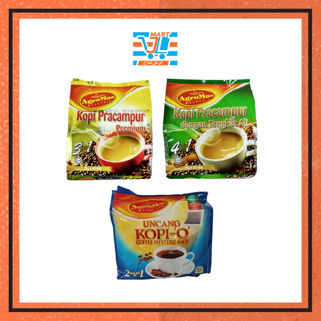 AGROMAS KOPI CAMPURAN 3 IN 1 (PREMIUM/TONGKAT ALI/KOPI O) Shopee Malaysia
