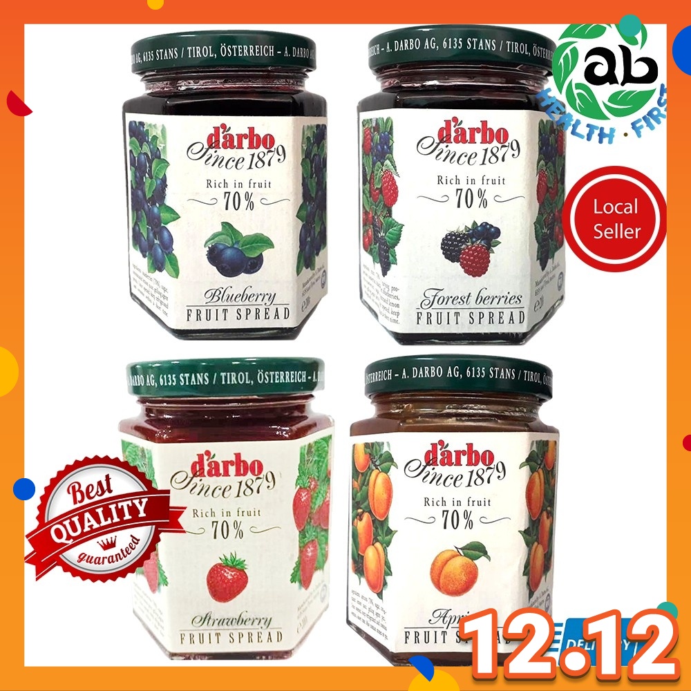 Darbo Forest Berries/Blueberry/Apricot/Strawberry Double Fruit Spread ...