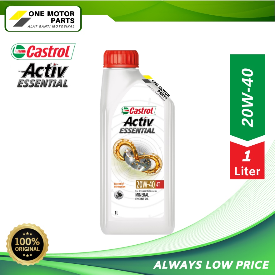 Castrol Activ Essential 20W-40 Minyak 4T Motor Original Castrol ...