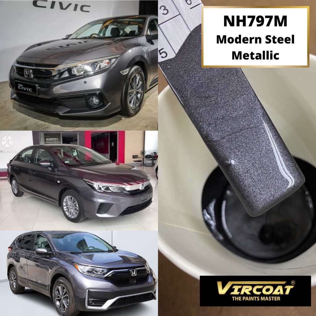 Honda NH797M Modern Steel Metallic Cat Kereta 2K PAINT/CAR PAINT/CAT