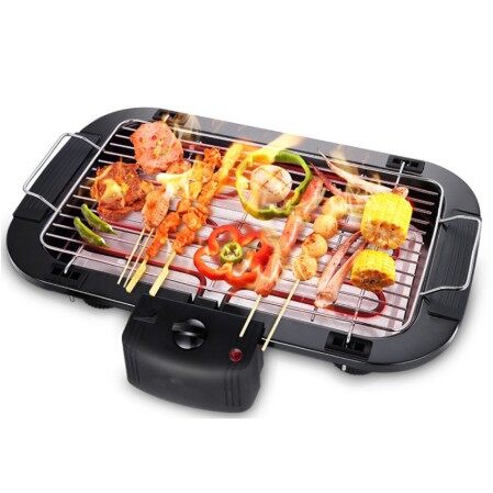 FREE GIFT  Electric Barbecue BBQ Grill & Steamboat Hot Pot Pan Electric Smokeless Grill Barbeque Korean Pan Teppanya