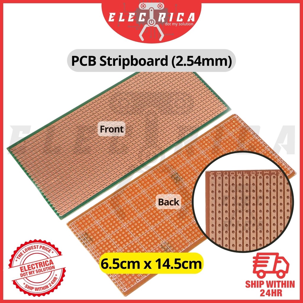 Stripboard Veroboard 6.5 x 15cm Veroboard Stripboard PCB Protoboard