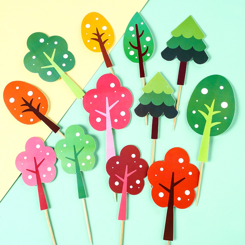 Paper Tree Cake Topper Decorations (DIY) Shopee Malaysia