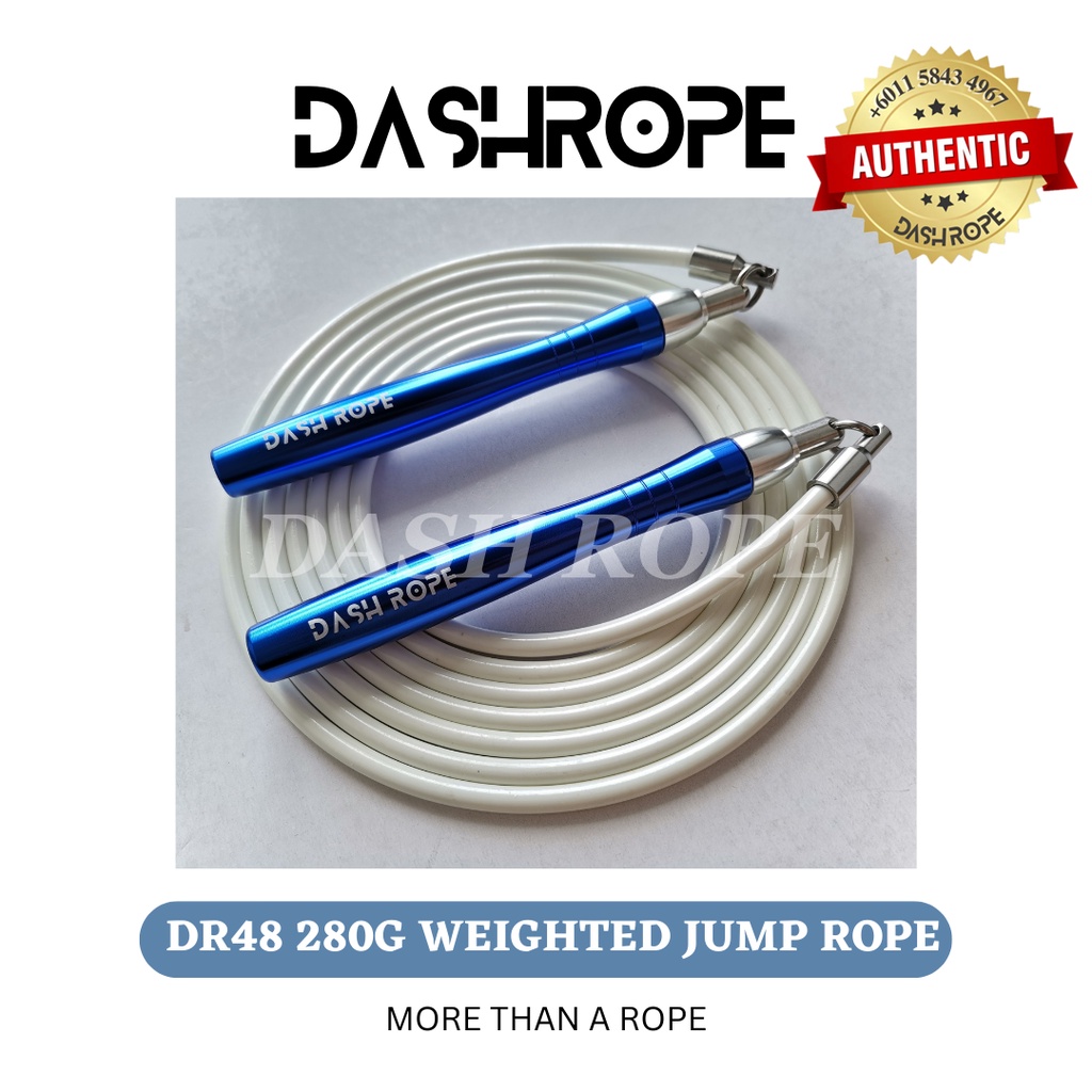 DASHROPE DR48 Cardio Jump Rope PU Steel Wire Bearing Beginner Heavy