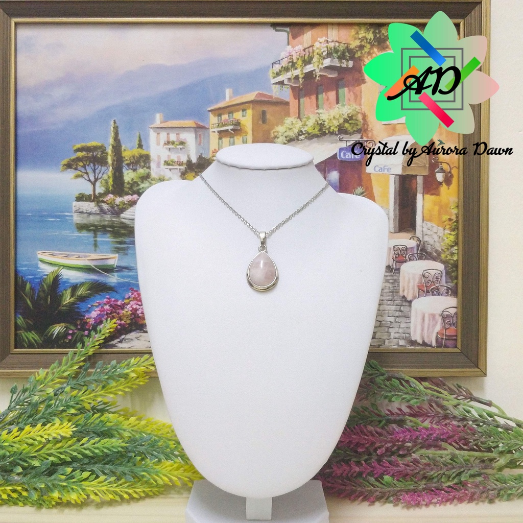 AD011 25mm Natural Healing Crystal Teardrop Pendant 天然疗愈水晶水滴形吊坠