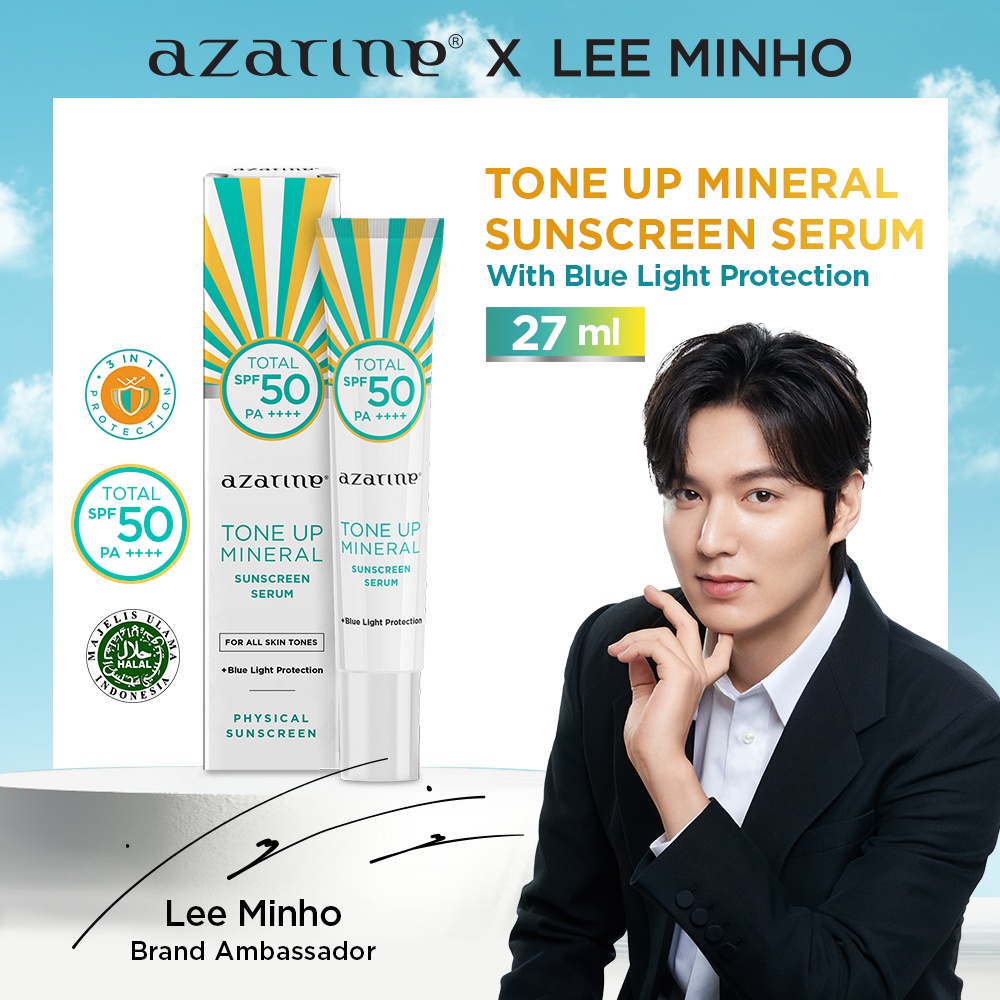 Azarine Tone Up Mineral Sunscreen Serum SPF50 PA++++ 27ml | Shopee Malaysia
