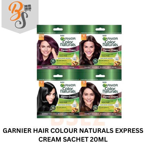 GARNIER HAIR COLOUR NATURALS EXPRESS CREAM SACHET 20ML | Shopee Malaysia