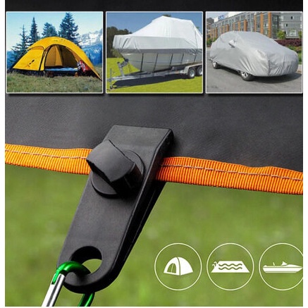 GS Flysheet Clip Camping Tent Clip Fly Tarp Clamp Tarpaulin Clips Canvas Cloth Buckle Awning Wind Rope Clip 7369