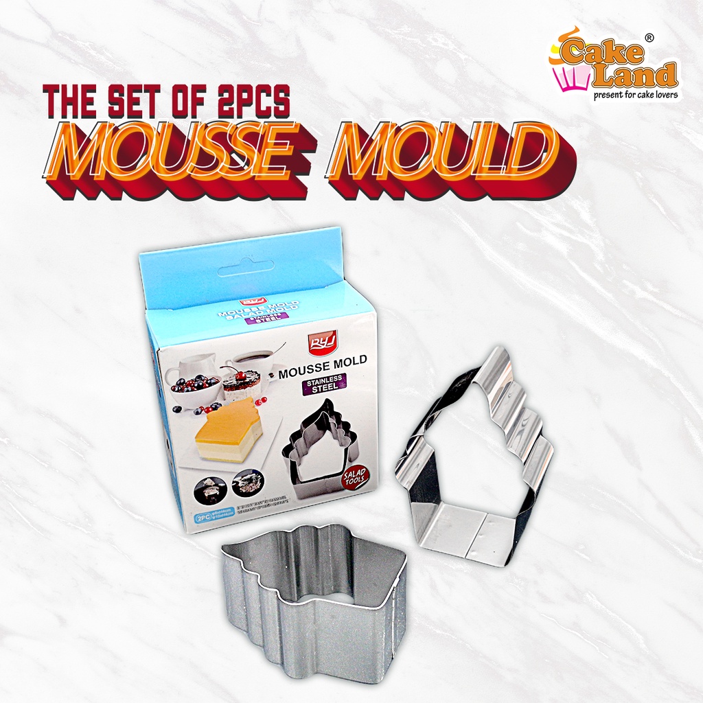 CAKE LAND Stainless Steel Mousse Mold Set - Cake Shape