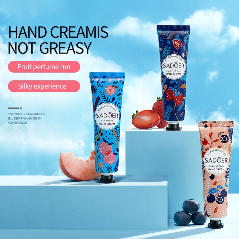 SADOER Premium Hand Cream Plant Extracts Moisture Hand Cream Perfumed