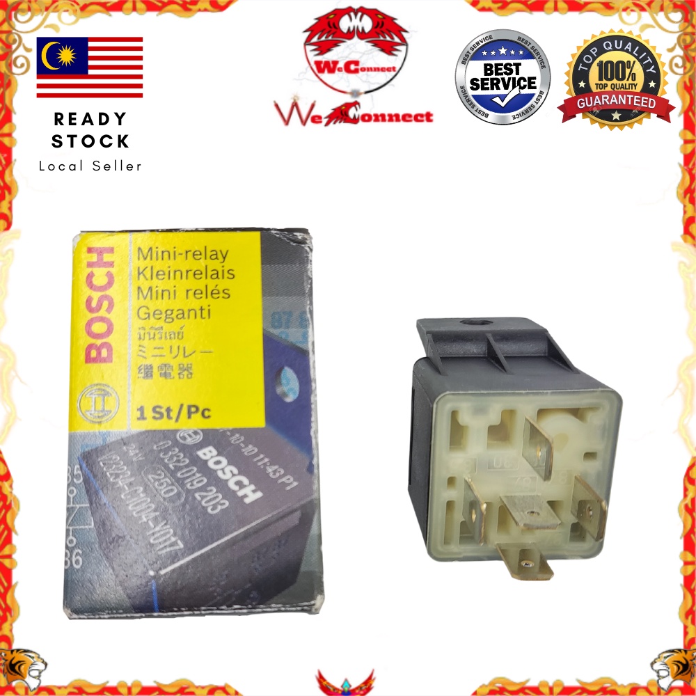 WeConnect Bosch 12V 24V Universal 5 Pin Relay 30A Car Lorry Truck Made In Portugal - 0332019203/ 0332019150 Relay Socket