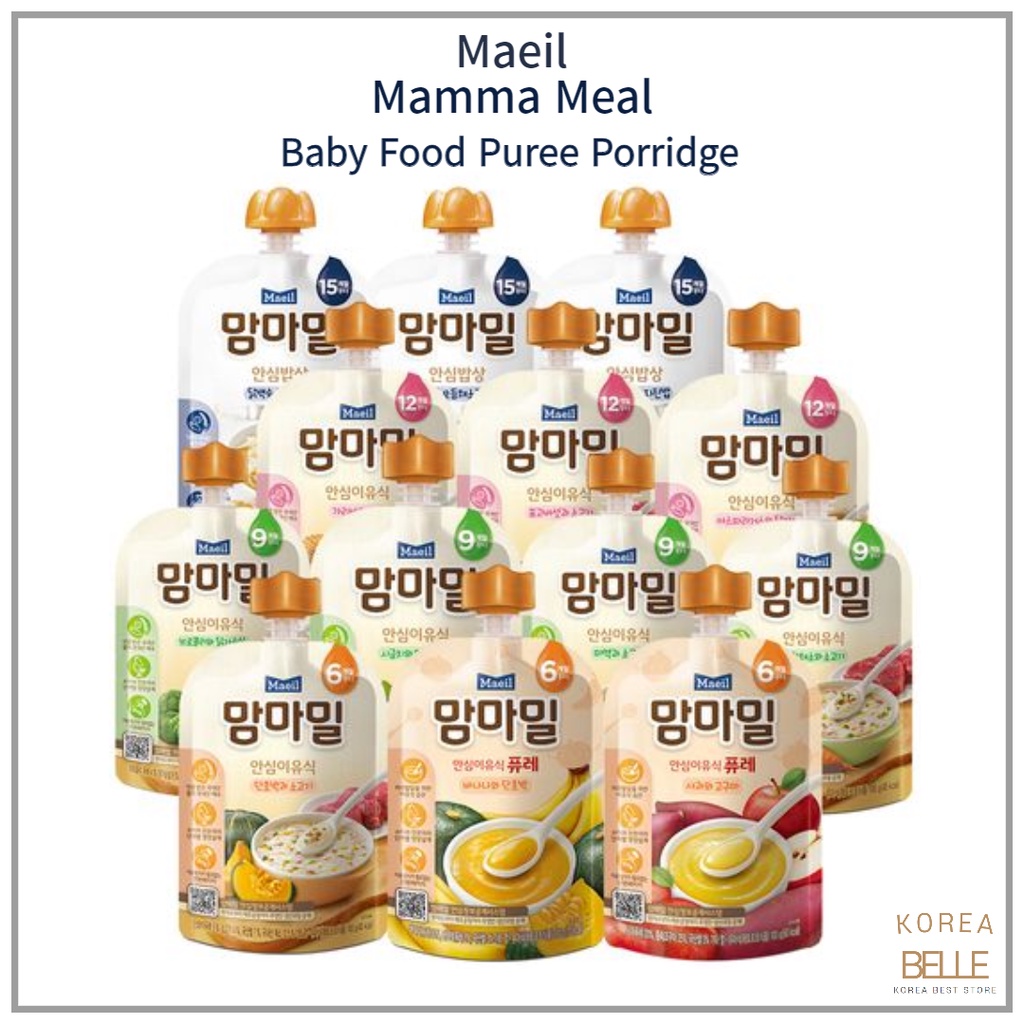 [Maeil Mamma Meal] Baby Food Puree Porridge/Korean Organic Mamma Meal
