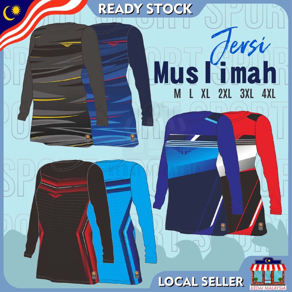 ???? ???? Jersi Sukan Muslimah/ Jersey Sport Muslimah/ Baju Sport Muslimah/ Shirt Muslimah Round Neck #103 #104 #105