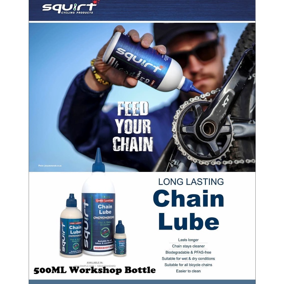 SQUIRT Chain Lube (Wax DRY Lube 500ML bottle) Shopee Malaysia