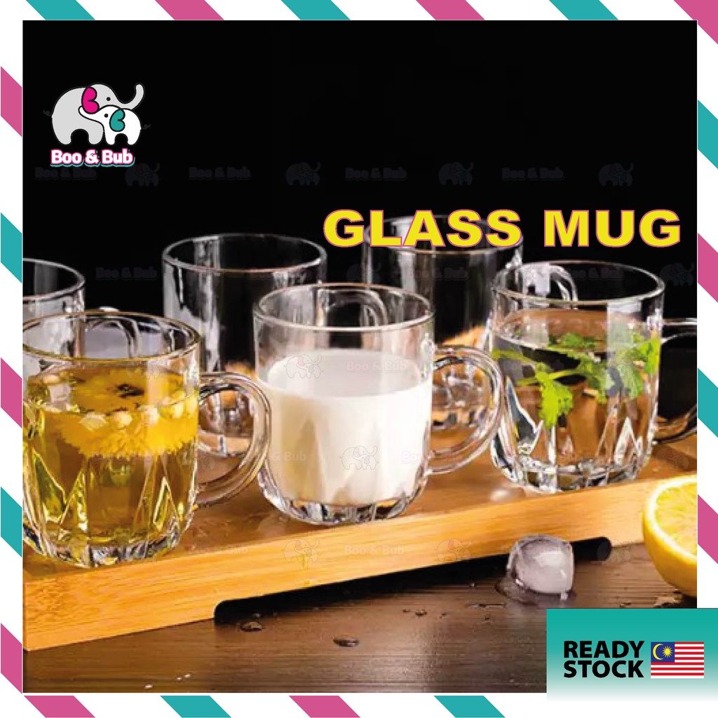 Diamond Glass Cup With Handle, Heat-resistant Single-layer Borosilicate Glass  Cup, Clear Hexagonal Juice Glass, Home Drinking Cup