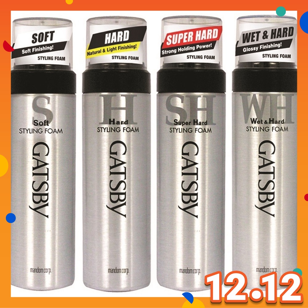 Gatsby Styling Foam (185g) [Soft / Hard / Super Hard / Wet & Hard