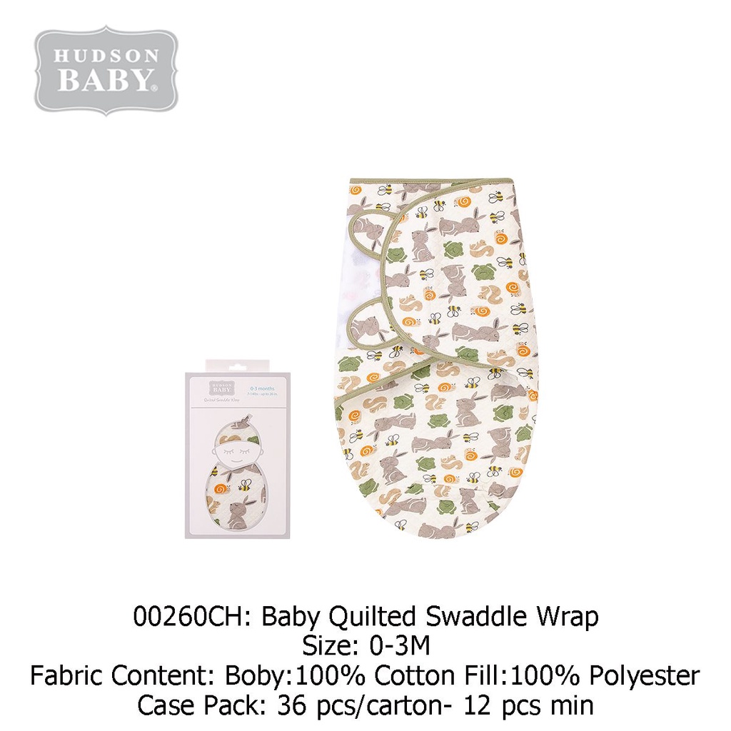 Hudson Baby Swaddle Wrap 00260 Shopee Malaysia