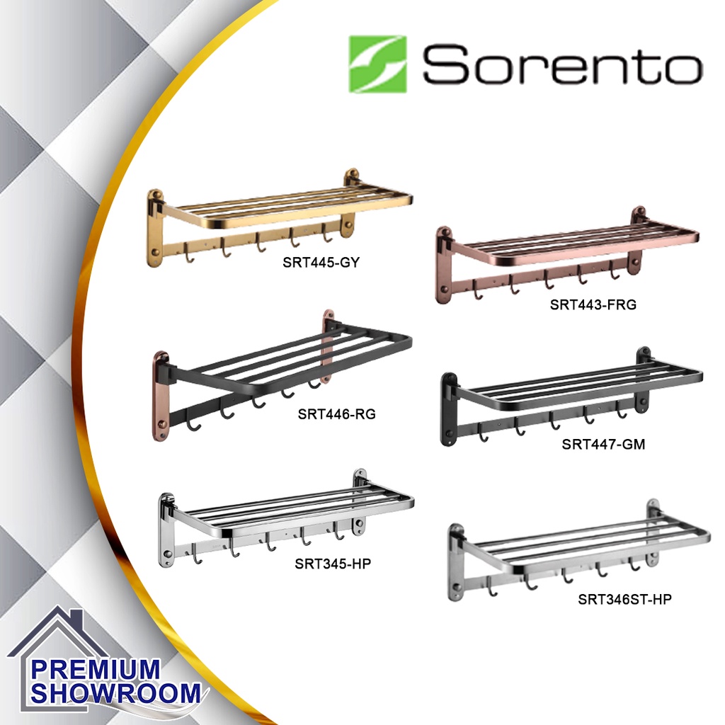 SORENTO Stainless Steel 304 Bathroom Multipurpose Towel Shelf/Towel