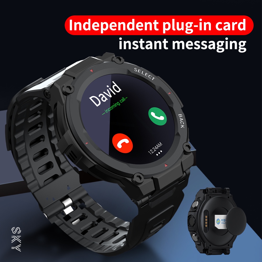 (In Stock) LOKMAT SKY smart watch SIM card 4G chat watch one-key emergency call SOS watch sports fitness tracker