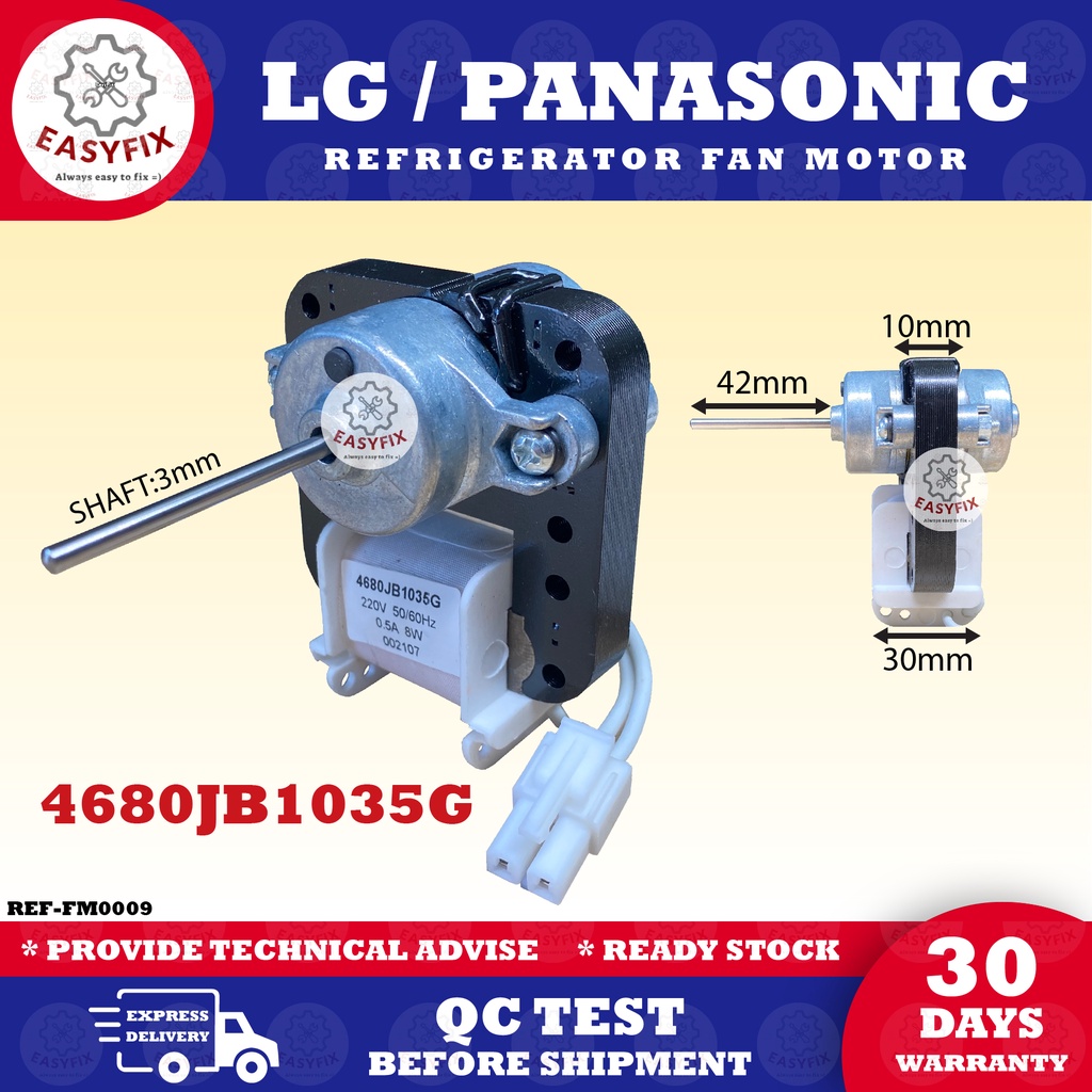 4680JB1035G LG / PANASONIC REFRIGERATOR FAN MOTOR PETI SEJUK PETI AIS