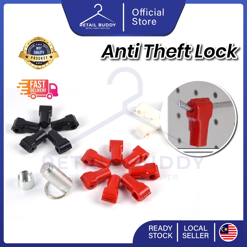 Anti Theft Lock 4/5/6mm Shop Display Hook Stop Security Stop Lock Hook Magnetic Detacher Key 防盗挂钩锁